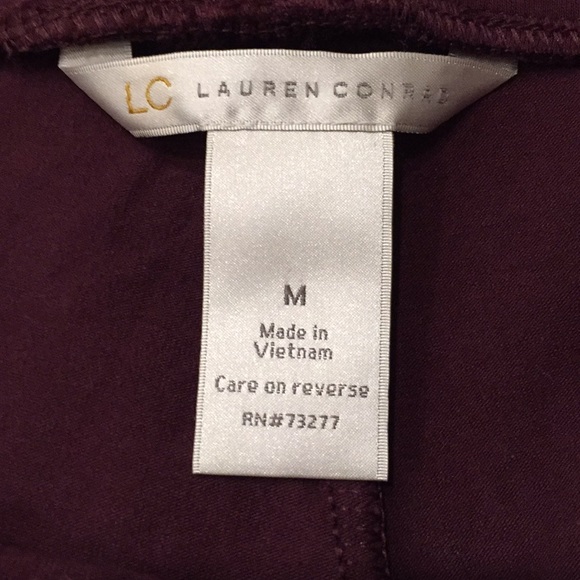 Lauren Conrad Maroon Leggings - Picture 2 of 2